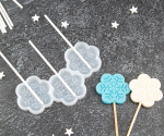 Силиконовая форма для леденцов Снежинки 3 шт — изображение 2