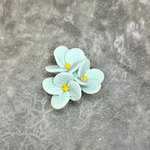 Глазурь "Гортензия" 3Д 3 цветочка Голубая