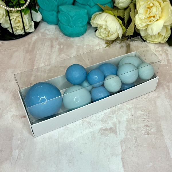 IMG_4392 Фигура из глазури "Набор сфер" Голубой/Голубой яркий — изображение 1