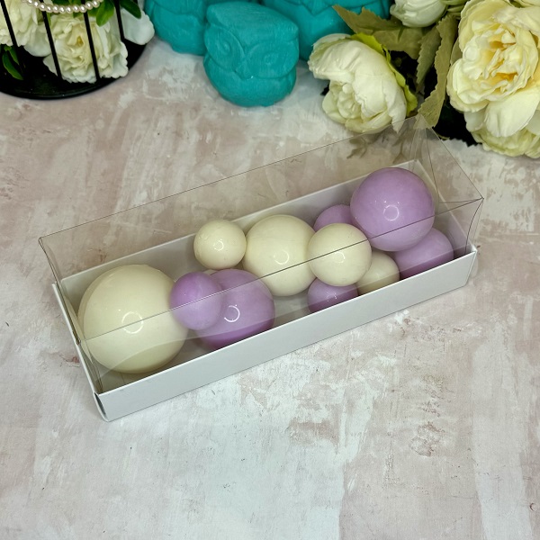 IMG_4418 Фигура из глазури "Набор сфер" Фиолетовый/Белый — изображение 1