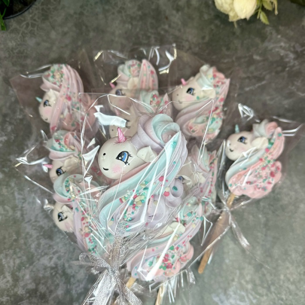 Безе фигурное "Единорог АЛИСА" 1 шт