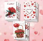 Открытка "Для любимых" в ассортименте 7х10 см — изображение 2