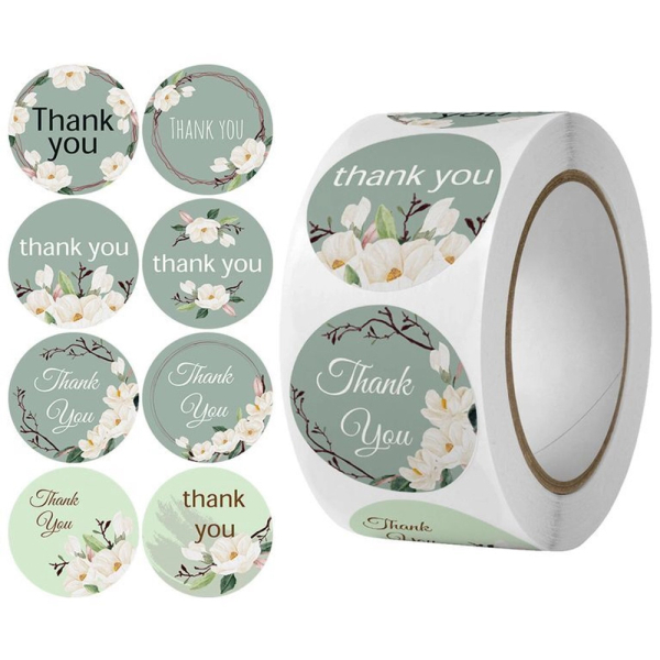 Стикер «Нежный цветок», круглый 20 шт