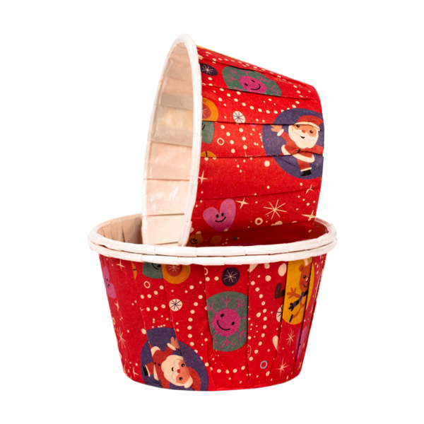 Капсула бумажная с подворотом "Новогодний микс" D50 H40 1 шт