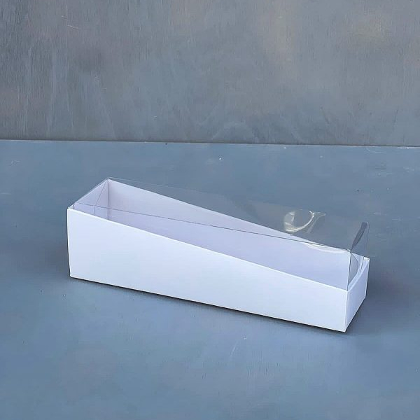 Коробка для макаронс с пластиковой крышкой