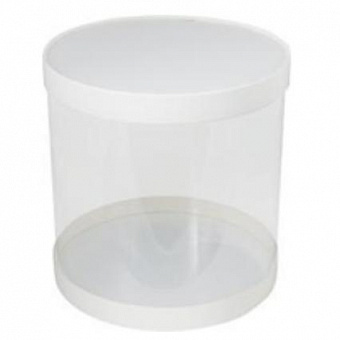 k6v050syggs7zg1v3el28qv9rgvwbl2t Коробка для торта Тубус Белая 16х16 см — изображение 1