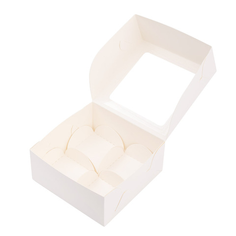 large_14 Коробка на 4 моти Белая с окном 12х12х5,5 см с ложементами — изображение 1
