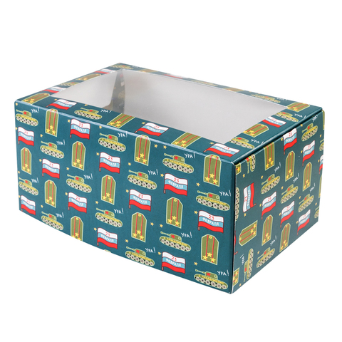 large_15 Коробка на 2 капкейка с окном "23 февраля" — изображение 1