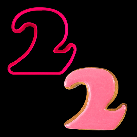 large_2 Вырубка для пряника Цифра "2" 8 см — изображение 1