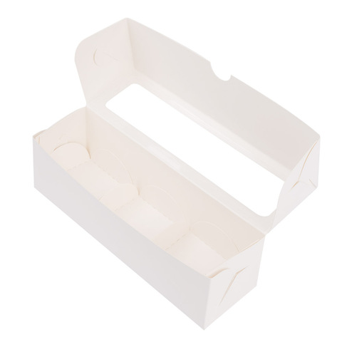 large_4 Коробка на 3 моти Белая с окном 19х5,5х5,5 см с ложеменами — изображение 1