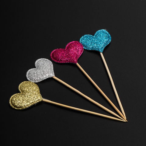 Топпер декоративный набор "Сердца" 4 шт