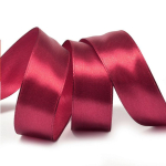 Лента для декора и упаковки Атласная Бордовая 25 мм 23 м — изображение 2