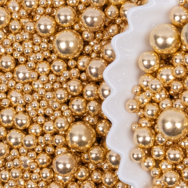 Посыпка сахарная Золото Микс размеров 50 гр