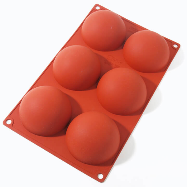 Форма силиконовая Silico Полусферы 8 см 6 шт