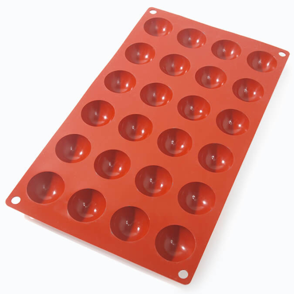 Форма силиконовая Silico Полусферы 3,4 см 24 шт