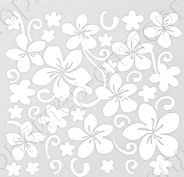 Трафарет "Цветы" 15х15 см