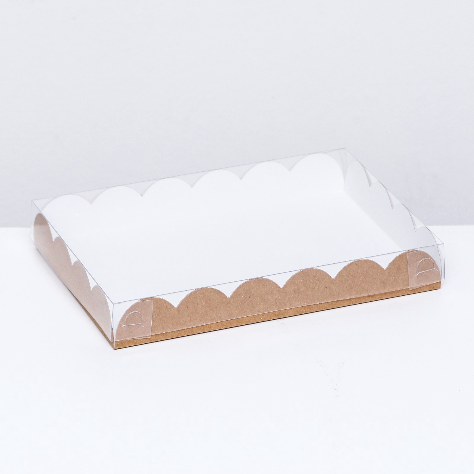 Коробка-для-печенья-крафт-22×15×3-см Коробка для печенья, крафт, 22х15х3 см — изображение 1