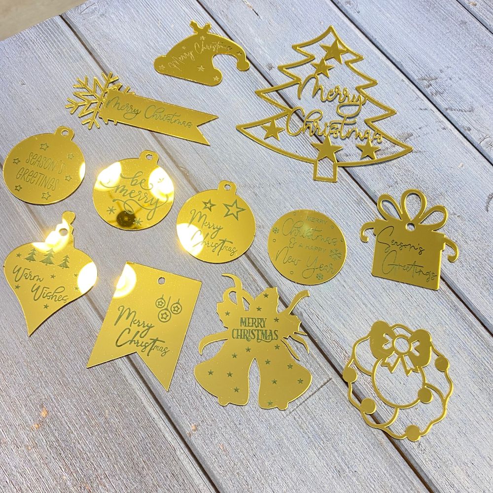 НГ2 Украшение «Новогодний набор №2», золото — изображение 1