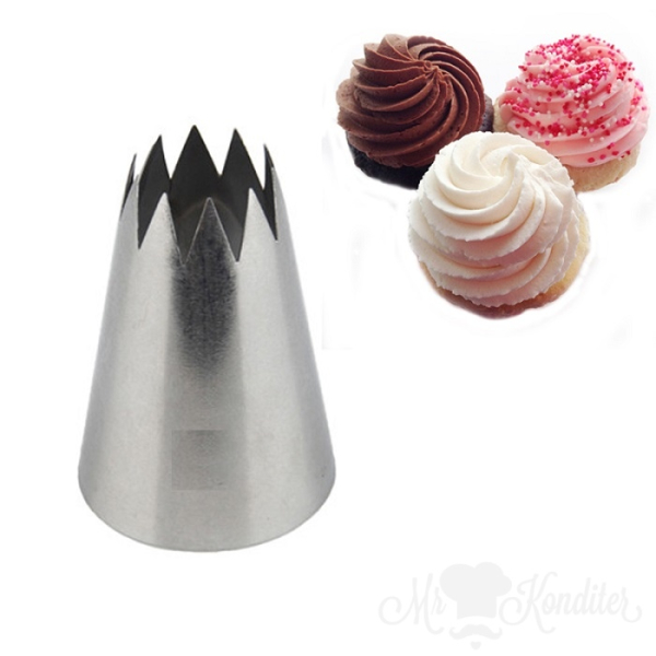 Насадка кондитерская Открытая звезда 10 лучей 19 мм (366)