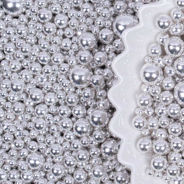 Посыпка сахарная Серебро Микс размеров 50 гр