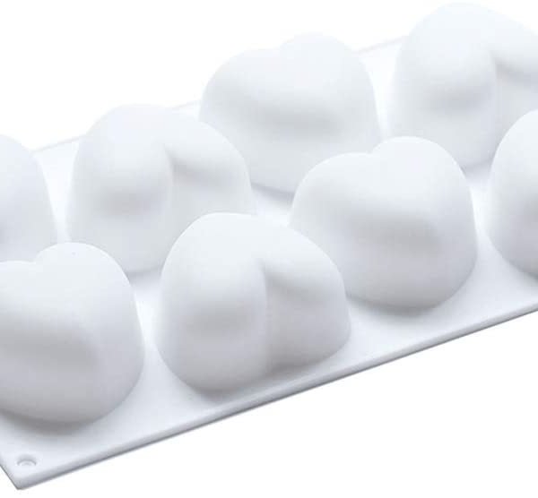 Форма силиконовая Сердце 8 ячеек 6,2*6 см