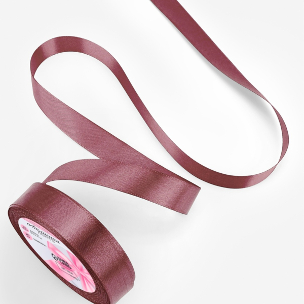 Лента атласная цвет бурый 20 мм 23±1 м №284