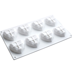 Форма силиконовая "Сердце геометрическое" 8 шт