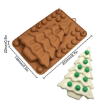 Форма силиконовая для шоколада "Плитка Новогодняя ель с шарами" — изображение 2