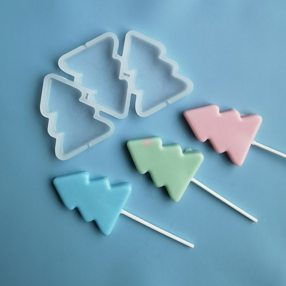 елочкиледен Силиконовая форма для леденцов "Елочки 3в1" — изображение 1