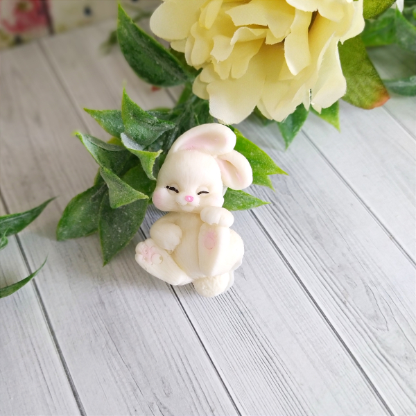 Фигура из глазури "Зайка Малыш" 2Д Белый