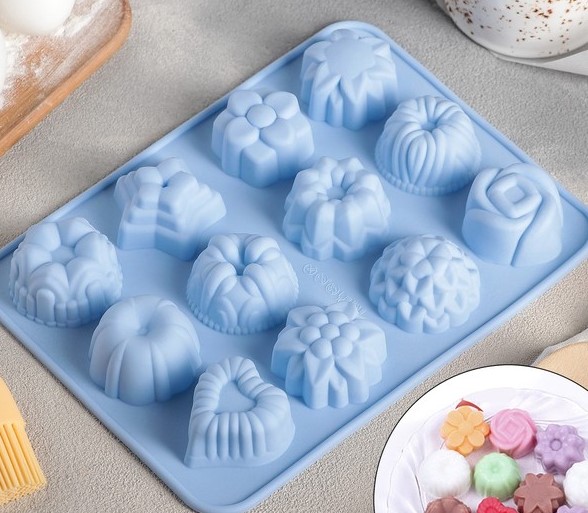 кекс Форма силиконовая для выпечки «Немецкий кекс, роза», 16×21 см — изображение 1