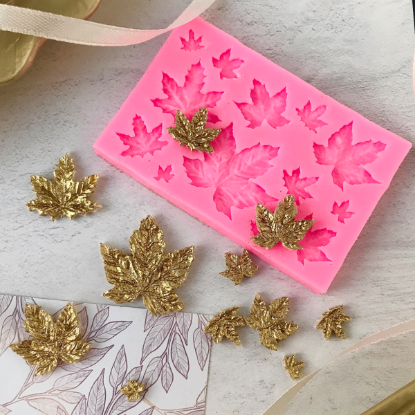 Силиконовый молд Листики Кленовые