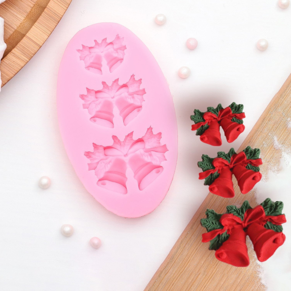 Молд силиконовый Колокольчики двойные 3 шт