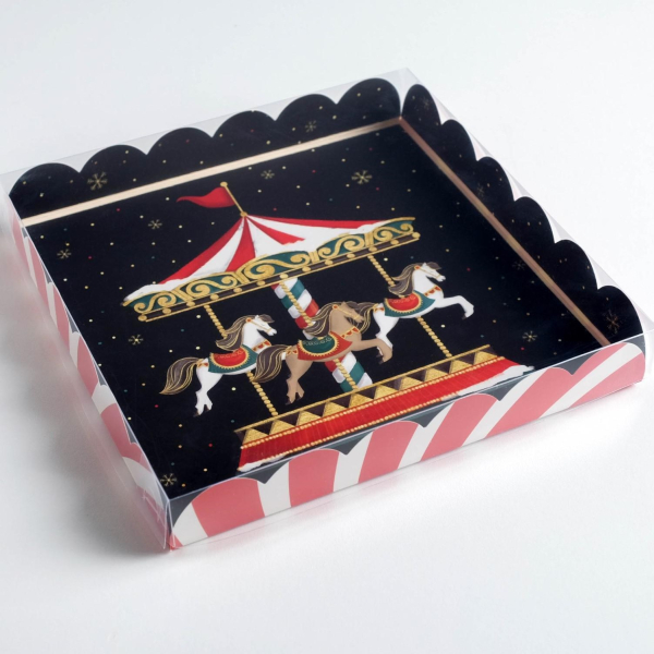 Коробка для сладостей "Happy New Year" 21х21х3 см