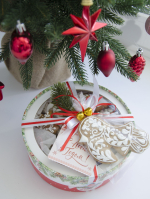 Коробка для макарун тубус с окном «Новогодняя ботаника», 16×16×5 см — изображение 3