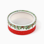 Коробка для макарун тубус с окном «Новогодняя ботаника», 16×16×5 см — изображение 2