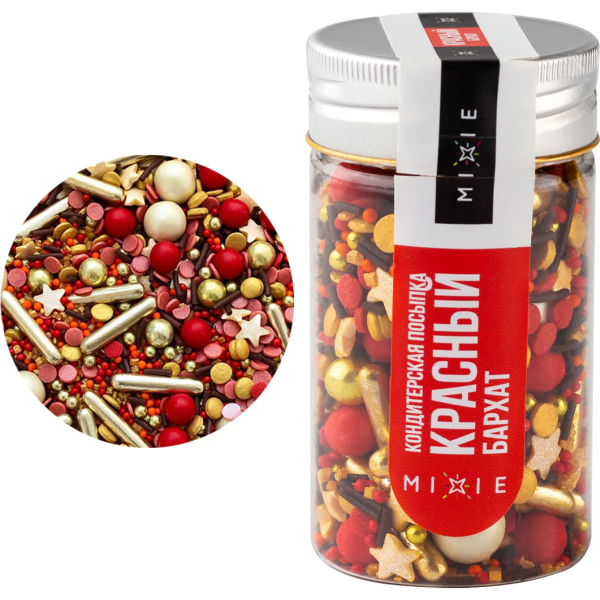 Посыпка фирменная MIXIE "Красный бархат" 50 г
