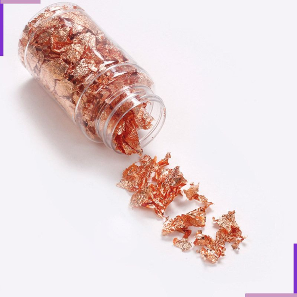 Красное золото декоративное Хлопья (баночка большая)