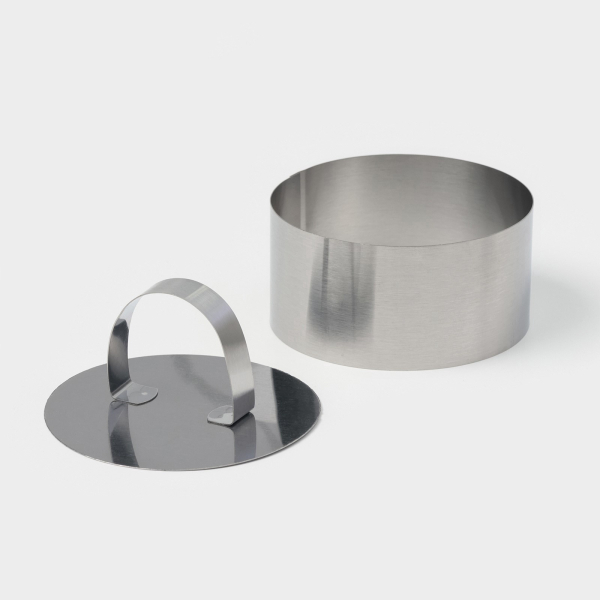 Форма металлическая круглая с прессом 8х3.8 см