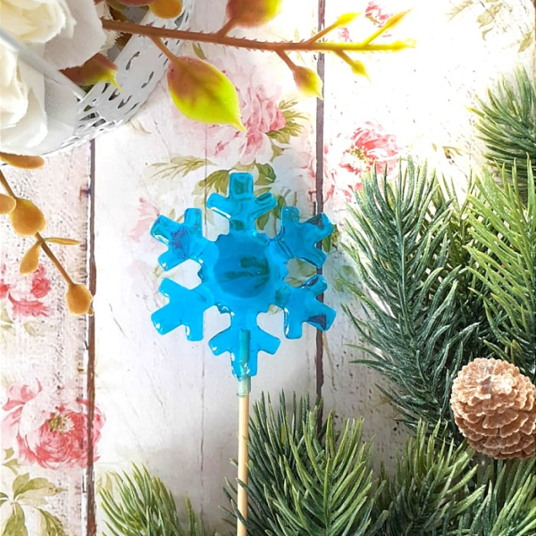 Леденец "Снежинка" Голубой