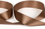 Лента для декора и упаковки Атласная Коричневая 25 мм 23 м — изображение 2
