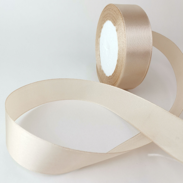 Лента для декора и упаковки Атласная Шампань 25 мм