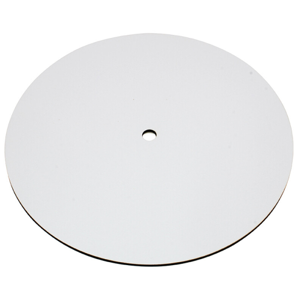 Подложка под торт ЛХДФ с отверстием Белая 3 мм 26 см