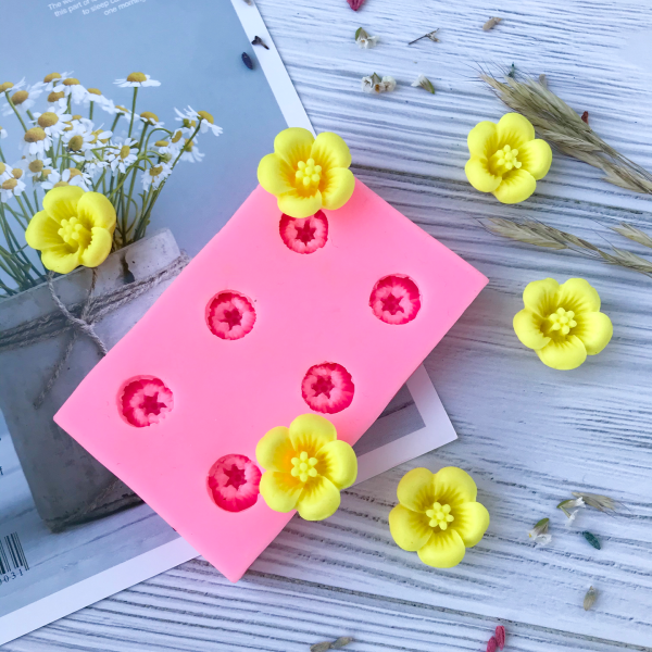 Силиконовый молд "Лютики" 6шт