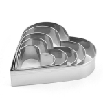 Набор металлических вырубок "Сердце" 6,5-3,5 см 5 шт — изображение 2