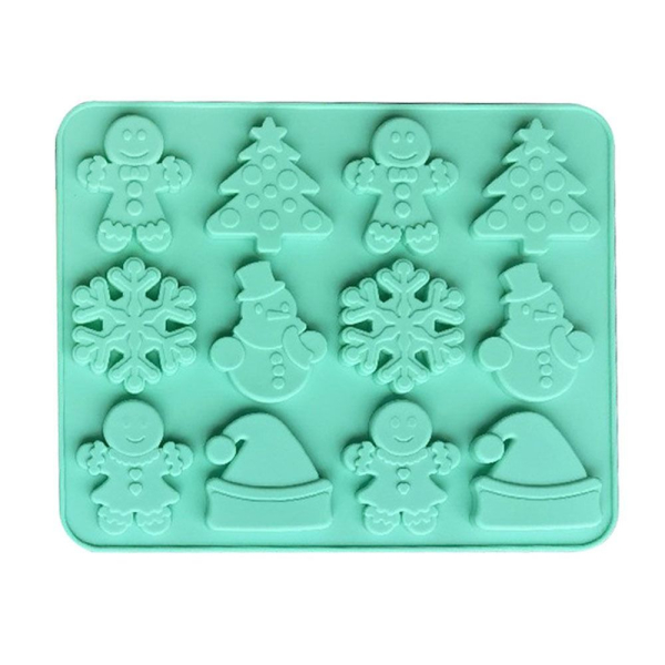 Форма силиконовая Рождественский набор 12 шт