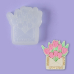 Молд силиконовый «Конверт с тюльпанами», 9×7.5 см