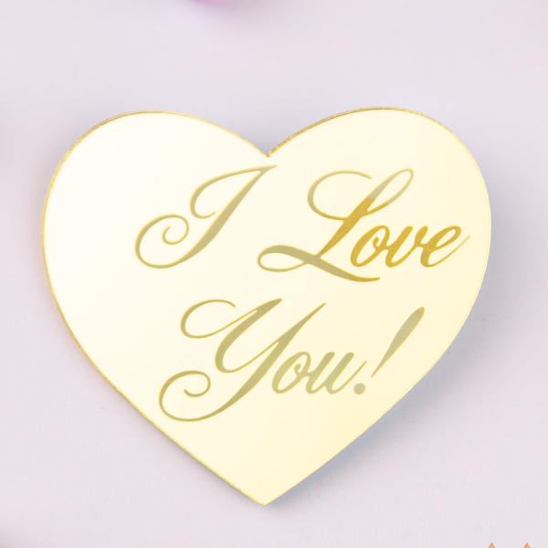 Топпер боковой I Love You золото