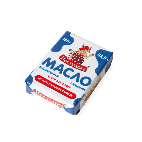 Масло Пестравка Традиционное сливочное 82,5% 180 гр