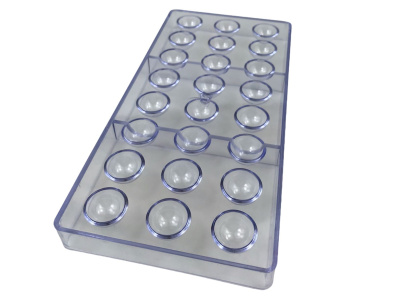 плас Форма пластиковая для шоколада Полусфера 3 см 24 шт — изображение 1